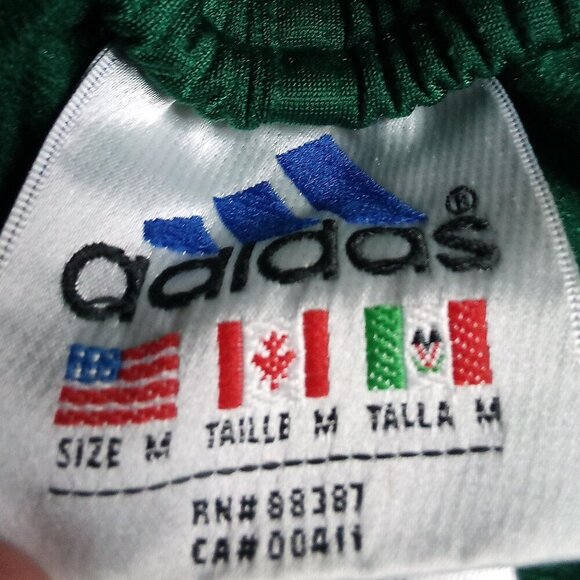 Vintage 90s Adidas 3 Stripe Snap Sweatpants Joggers Green - Picture 5 of 9